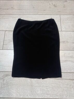 Alexander McQueen Black Silk Wrap Pencil Skirt Size 42